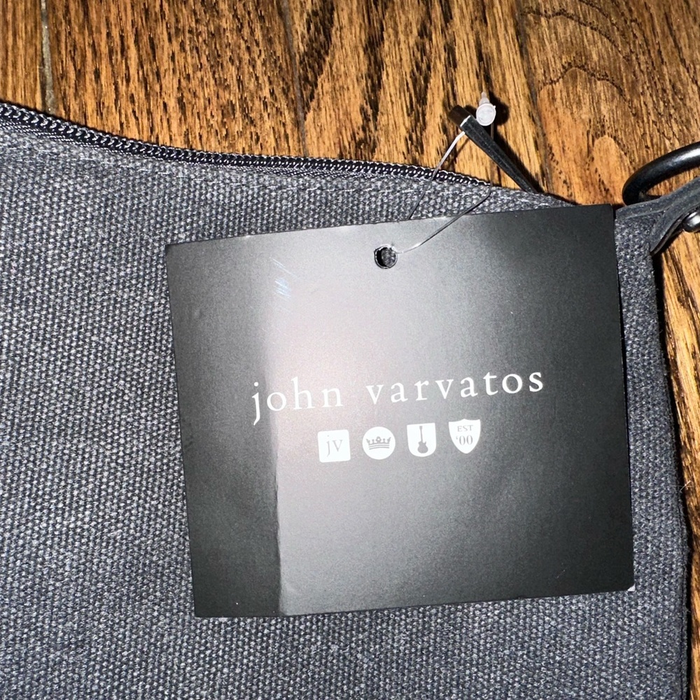 John Varvatos Charcoal Canvas Accessory